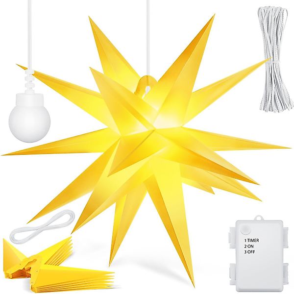 KESSER Weihnachtsfigur, Leuchtstern 3D, LED Weihnachtsstern günstig online kaufen