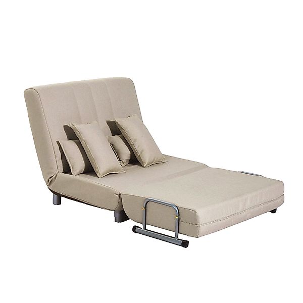 HOMCOM klappbarer Schlafsessel Gästebett hellbraun   Aosom günstig online kaufen