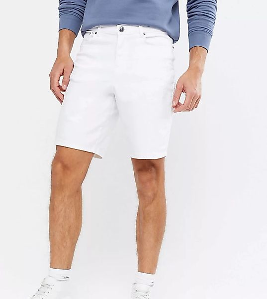 New Look – Locker geschnittene Jeansshorts in Weiß günstig online kaufen