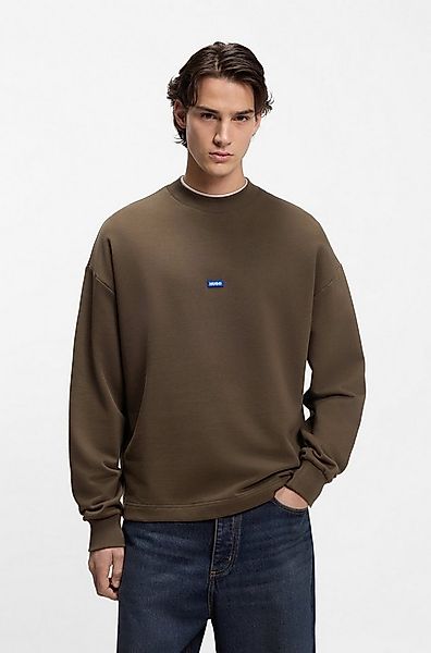 HUGO Blue Sweatshirt Nedro Rundhalsausschnitt, Regular Fit, Logo-Patch günstig online kaufen