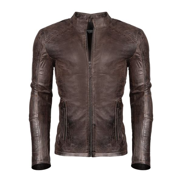 PAULGOS Lederjacke Herren Jacke Übergangsjacke Biker günstig online kaufen
