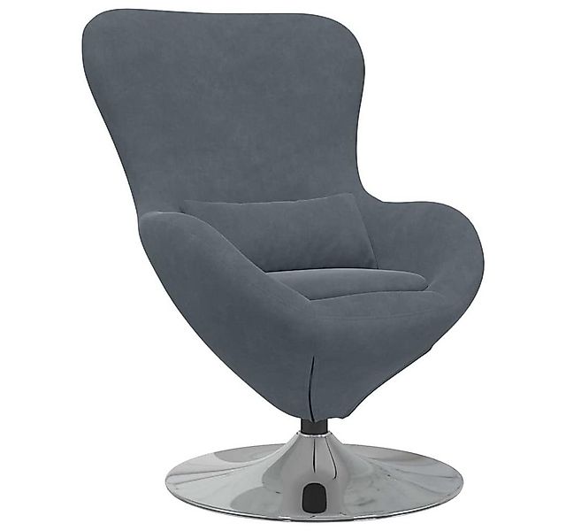 vidaXL Sessel Eiersessel Dunkelgrau 63 x 73 x 90 cm Samt (1-St) günstig online kaufen