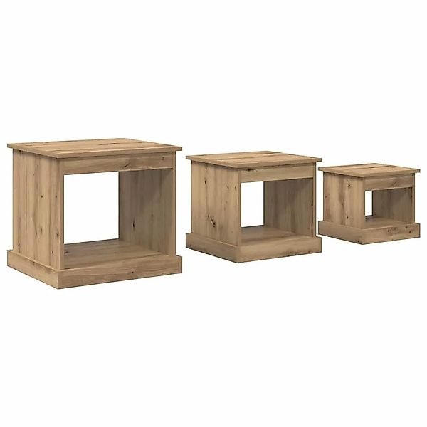vidaXL Couchtisch 3-Tlg Artisan-Eiche Holzwerkstoff 881451 günstig online kaufen