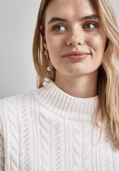 STREET ONE Strickpullover mit Zopfmuster günstig online kaufen