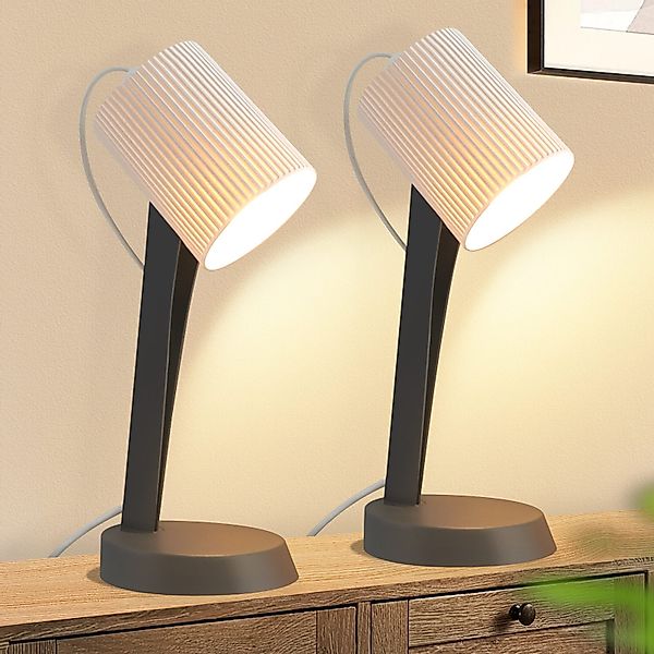 ZMH Tischleuchte Modern Landhausstil Tischlampe mit günstig online kaufen