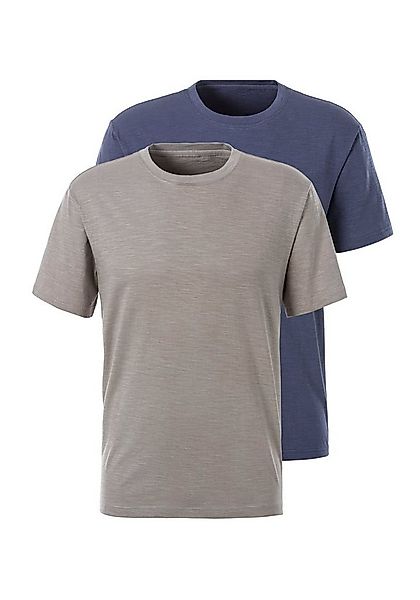 John Devin T-Shirt mit Slub-Garn Struktur (Packung, 2-tlg., 2er-Pack) aus l günstig online kaufen