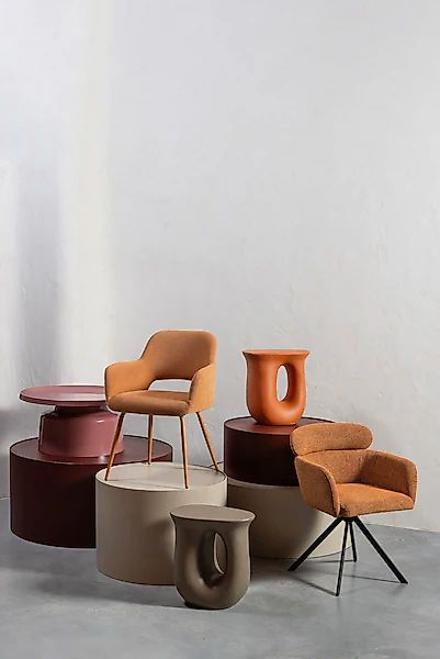 WOOOD Esszimmerstuhl »Fenne« (Set) 2 Stk.Polterstuhl mit Drehfuß, gewebtem günstig online kaufen