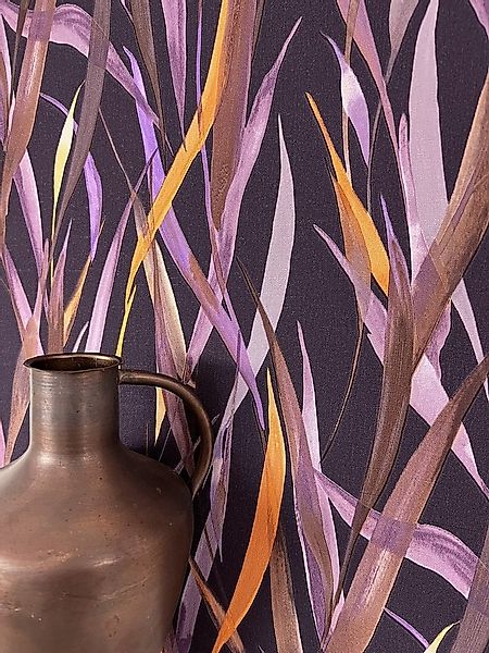 Newroom Vliestapete Phelan Violett Tapete Mustertapete Pflanzen,Grashalme,G günstig online kaufen