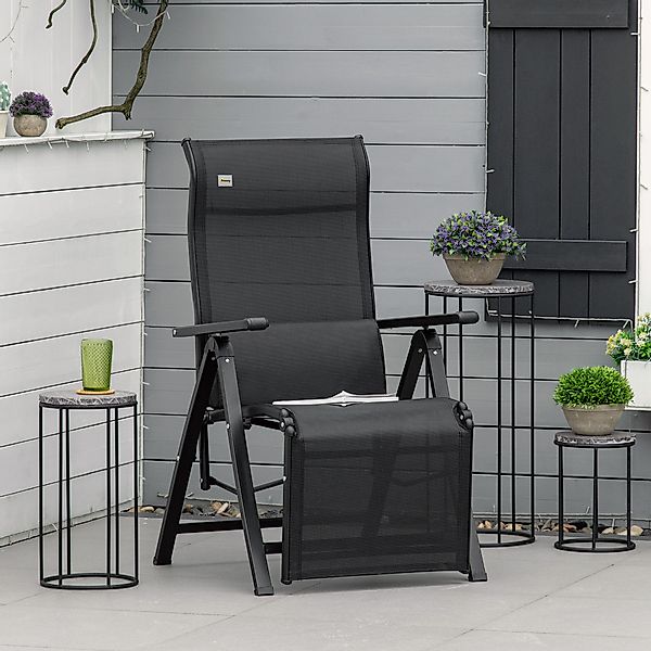 Outsunny Gartenliege Sonnenliege 1 Position verstellbar, Liegestuhl, 1 St., günstig online kaufen