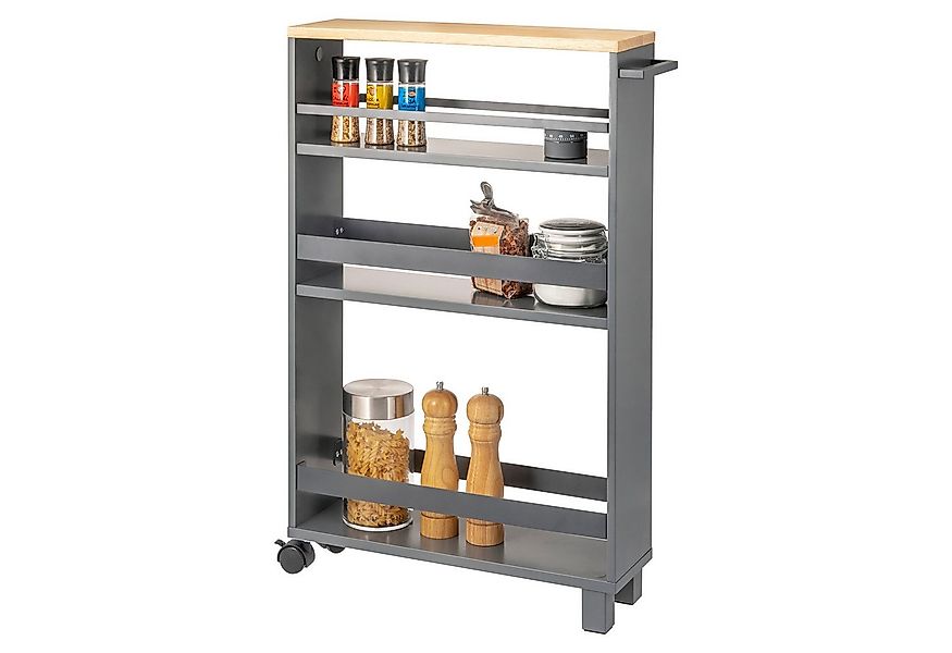 eluno Küchenwagen Küchen-Nischenwagen, Bad-Organizer mit 3 Ebenen, Holz, gr günstig online kaufen