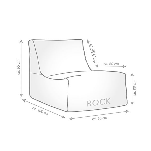 Sitting Point Sessel Rock Korfu 280 l Grau günstig online kaufen