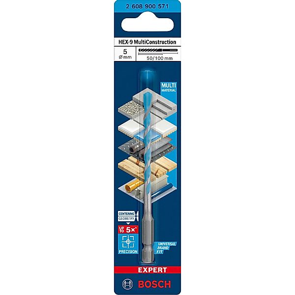 Bosch Expert Multi Construction Bohrer Hex-9 5 mm x 50 mm x 100 mm günstig online kaufen
