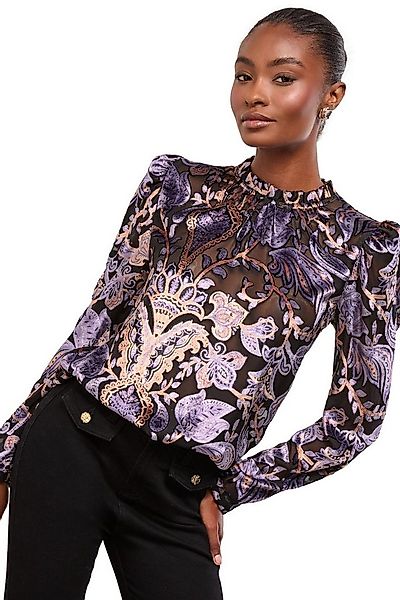 LIPSY Langarmbluse Lipsy Hoch geschlossene Bluse, Regular (1-tlg) günstig online kaufen