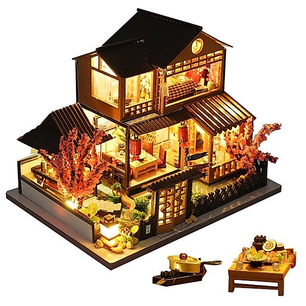 OKWISH 3D-Puzzle Holzbausatz Set DIY Miniaturhaus günstig online kaufen