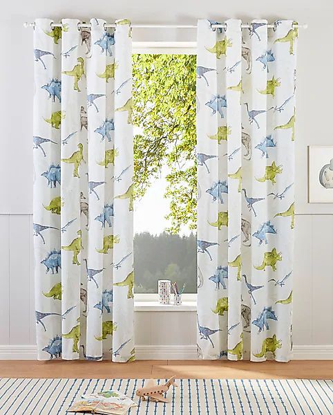 Lüttenhütt Gardine »DINO«, (1 St.), Kindergardine, einseitig mit Dinosaurie günstig online kaufen