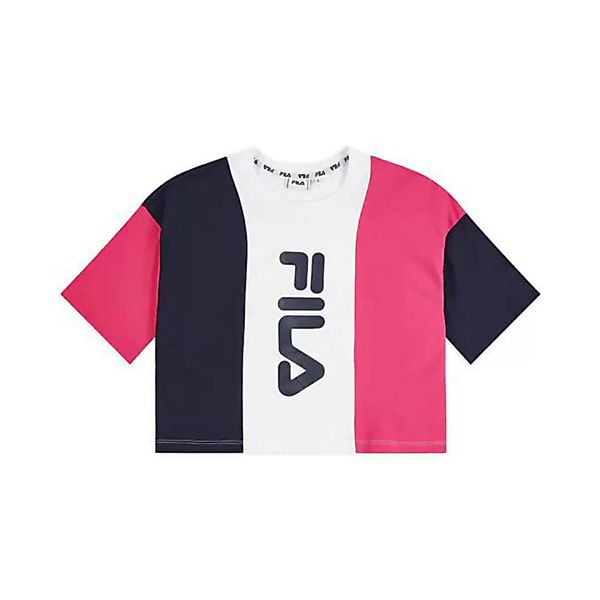 Fila Bai Crop Kurzärmeliges T-shirt XS Pink Yarrow / Black Iris / Bright Wh günstig online kaufen