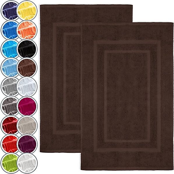 NatureMark Badematte 2er-Set Badvorleger 50x80cm, strapazierfähig, Baumwoll günstig online kaufen