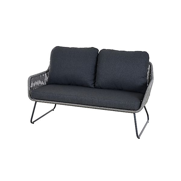 Siena Garden 2-er Loungesofa Kansas 73,5 cm x 145 cm x 76 cm Grau günstig online kaufen