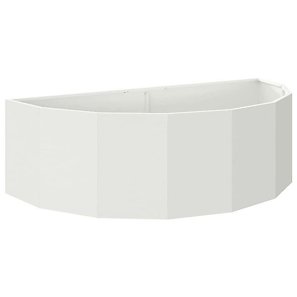 vidaXL Pflanzkübel Weiß 120 x 60 x 35 cm Stahl 883683 günstig online kaufen