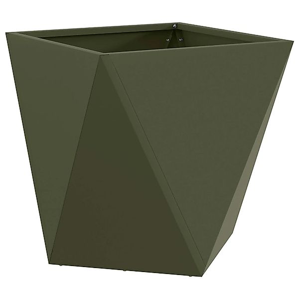 vidaXL Pflanzkübel Olive Grün 50 x 50 x 50 cm Stahl 883842 günstig online kaufen