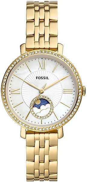 Fossil Quarzuhr JACQUELINE MOONPHASE ES5167, Armbanduhr, Damenuhr, Perlmutt günstig online kaufen