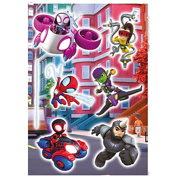 Komar Wandtattoo Spidey and His Amazing Friends Chasing - Größe 50 x 70 cm günstig online kaufen