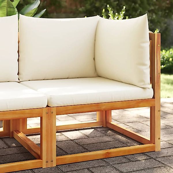 vidaXL Gartenlounge-Set, Garten-Ecksofa mit Kissen Massivholz günstig online kaufen