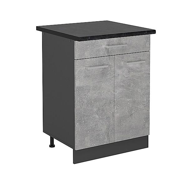 Vicco Unterschrank R-Line, Beton/Anthrazit, 60 cm, günstig online kaufen