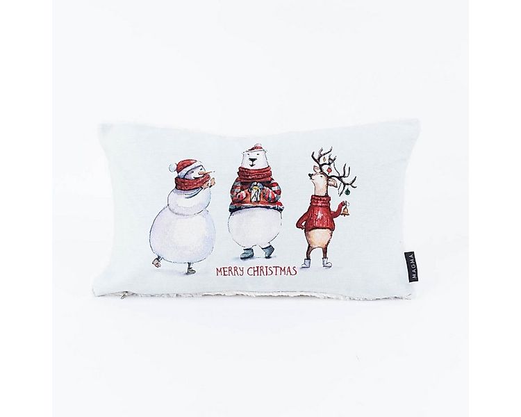 Magma Heimtex Fellkissen Magma Wende-Kissenhülle Merry Christmas Plüschrück günstig online kaufen