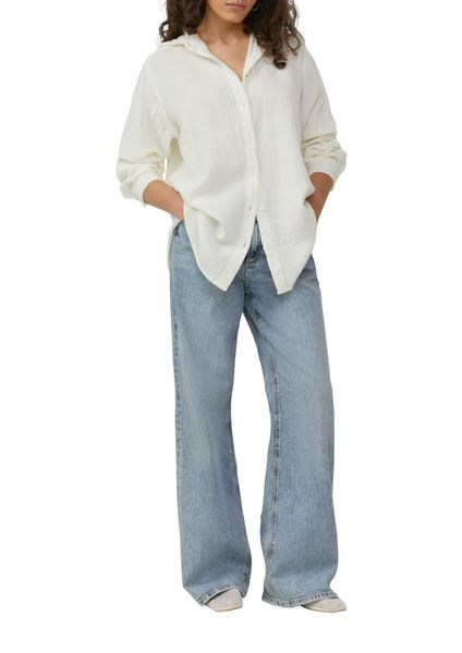 QS Hemdbluse aus luftiger Musselinqualität günstig online kaufen