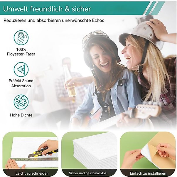 Rhein Beleuchtung Akustikplatte 12 Stück Selbstklebend Akustikplatten (30x3 günstig online kaufen