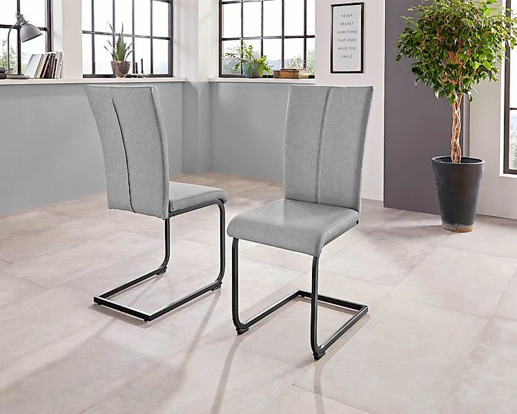 Home affaire Freischwinger »Oliver«, (Set), 2 St., Microfaser, Stuhl belast günstig online kaufen