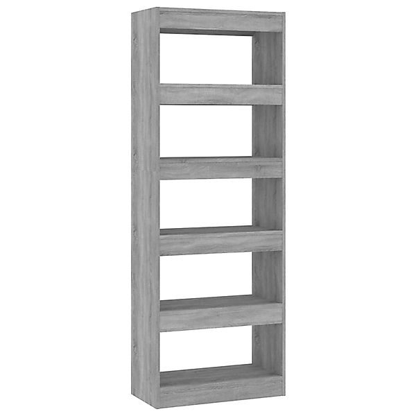 VidaXL Bücherregal/Raumteiler Grau Sonoma 60x30x166 cm Holzwerkstoff günstig online kaufen