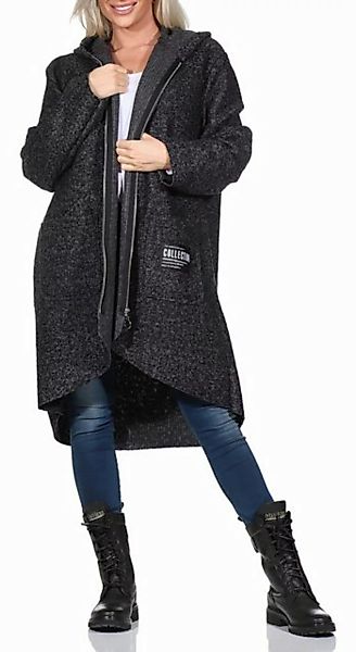 simaranda Kapuzennickijacke Damen Jacke 29503 38-44 Dunkelgrau mit Kapuze günstig online kaufen