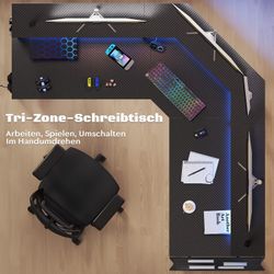 HOMALL Eckschreibtisch Schreibtisch Computertisch L-förm Eckschreibtisch günstig online kaufen