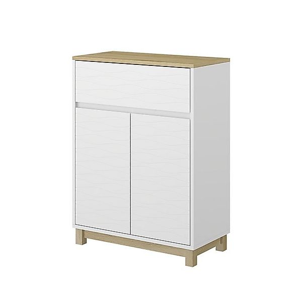 Vicco Midischrank Livia Weiß 60 x 80 cm mit Schublade günstig online kaufen