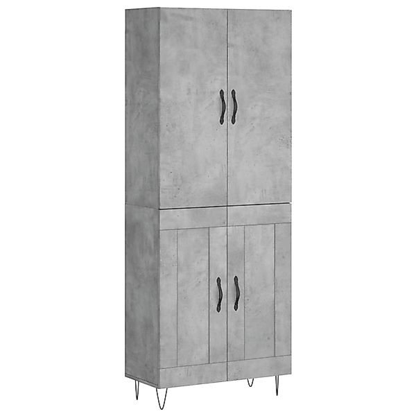 vidaXL Highboard Betongrau 69,5x34x180 cm Holzwerkstoff 3198077 günstig online kaufen