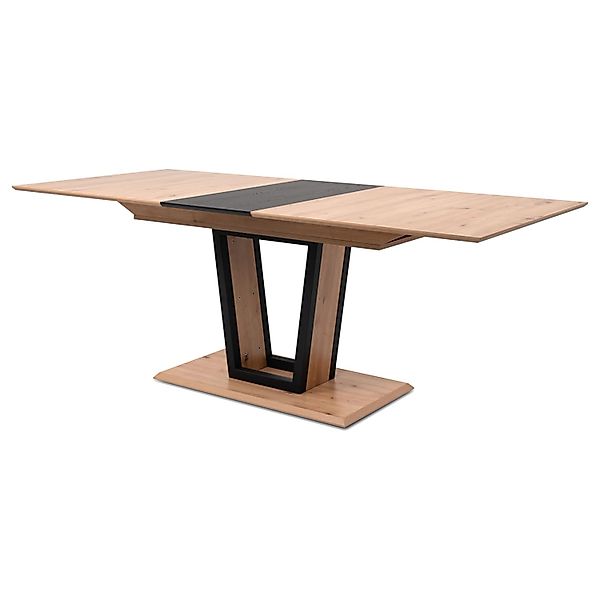 Furn.Design Esstisch in Eiche und Schwarz Ausziehbar Küchentisch 160 - 200 günstig online kaufen