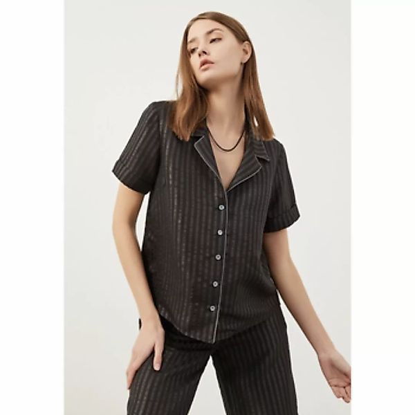 Just Like You  Blusen Schwarzes, kurzärmliges Oversize-Hemd günstig online kaufen