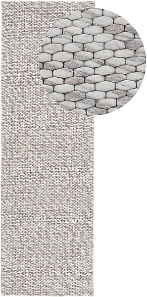 carpetfine Wollteppich »Sina, auch als Läufer«, rechteckig, 14 mm Höhe, Han günstig online kaufen