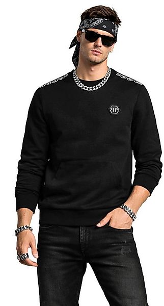 PHILIPP PLEIN Sweatshirt Sweater Tape Logo Pulli Pullover eine Kängurutasch günstig online kaufen