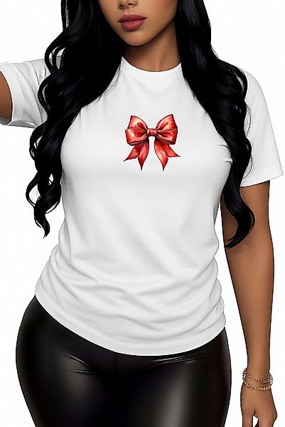 Banco T-Shirt Damen rote Schleife - Kapuzenpullover Hochwertiger Print, auf günstig online kaufen