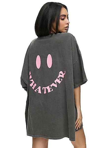 Worldclassca T-Shirt Worldclassca Oversized Print WHATEVER Vintage T-Shirt günstig online kaufen