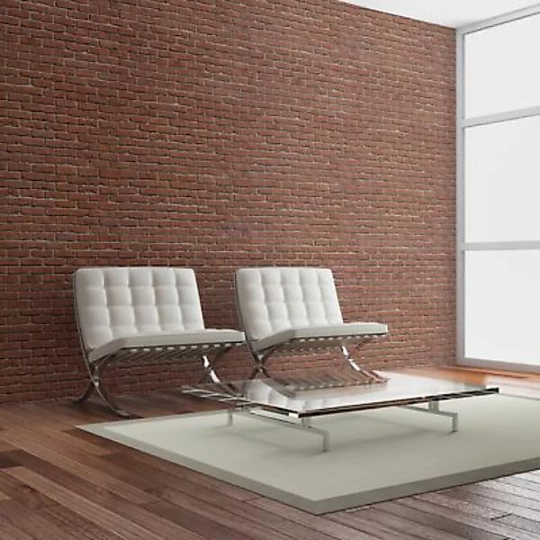 artgeist Fototapete Brick - simple design kupfer Gr. 300 x 231 günstig online kaufen