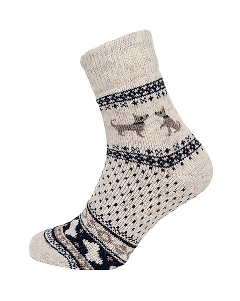 HomeOfSocks Socken HomeOfSocks Wollsocken Hundemotiv, 80% günstig online kaufen