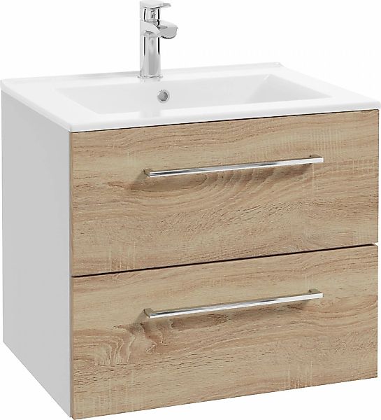 welltime Waschtisch "Palermo" Set, Badmöbel inkl. Waschbecken, Breite 60cm günstig online kaufen