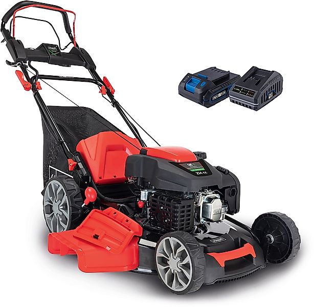 Scheppach Benzinrasenmäher MS225-56E, 56 cm Schnittbreite, Hybrid-Start-Ben günstig online kaufen