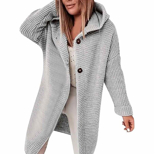 Blusmart Kapuzenstrickjacke Damen Casual Kapuzen Strickjacken günstig online kaufen