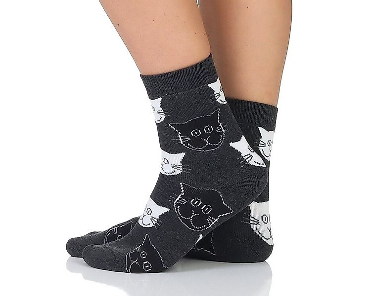 Sockenhimmel Thermosocken Damen Wintersocken Katzen Design warme Socken & S günstig online kaufen