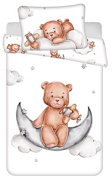 Jerry Fabrics Kinderbettwäsche Teddybär Kinderbettwäsche Mond günstig online kaufen